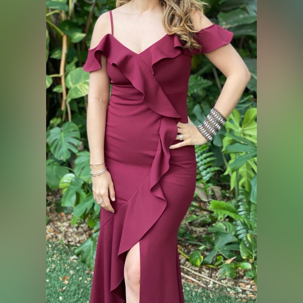 Anthropologie + Bhldn Lafayette Dress - Cabernet Red